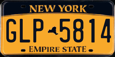 NY license plate GLP5814