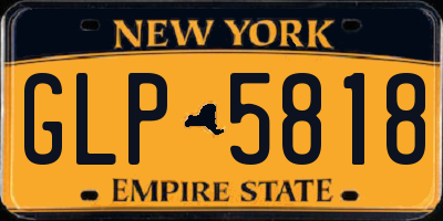 NY license plate GLP5818