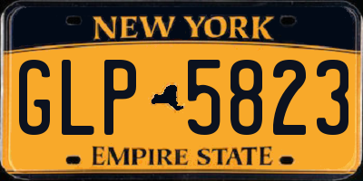 NY license plate GLP5823