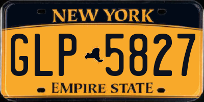 NY license plate GLP5827
