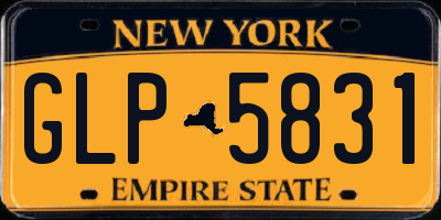 NY license plate GLP5831