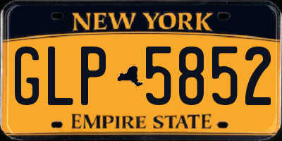 NY license plate GLP5852