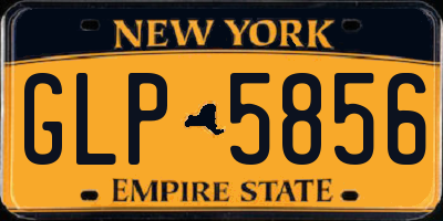 NY license plate GLP5856