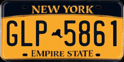 NY license plate GLP5861