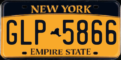 NY license plate GLP5866