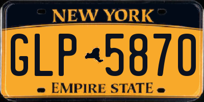 NY license plate GLP5870