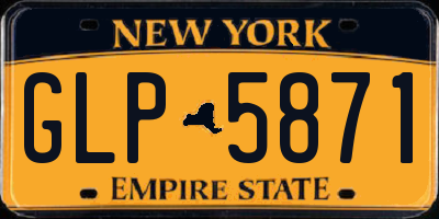 NY license plate GLP5871