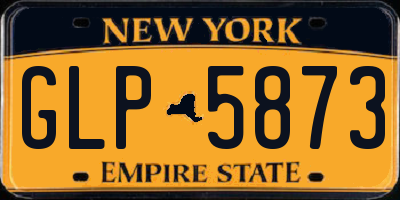 NY license plate GLP5873