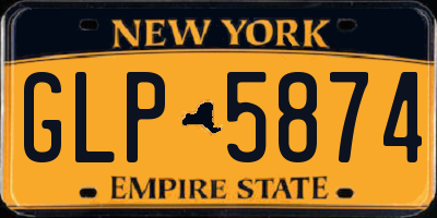 NY license plate GLP5874