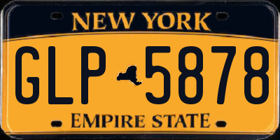 NY license plate GLP5878