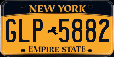 NY license plate GLP5882