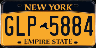 NY license plate GLP5884
