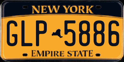 NY license plate GLP5886