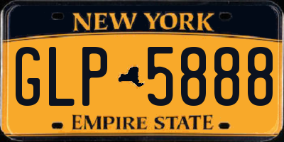 NY license plate GLP5888