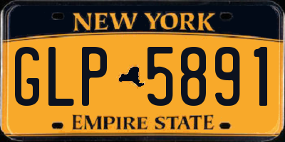NY license plate GLP5891