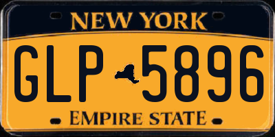 NY license plate GLP5896