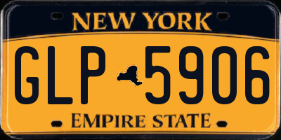 NY license plate GLP5906