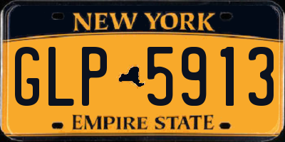 NY license plate GLP5913