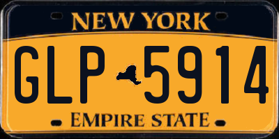 NY license plate GLP5914