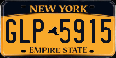 NY license plate GLP5915