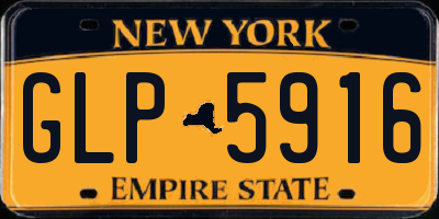 NY license plate GLP5916