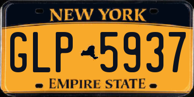 NY license plate GLP5937