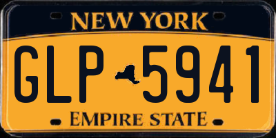 NY license plate GLP5941