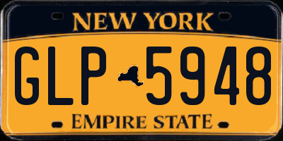 NY license plate GLP5948