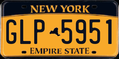 NY license plate GLP5951