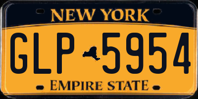 NY license plate GLP5954