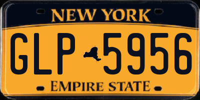 NY license plate GLP5956