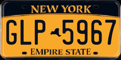 NY license plate GLP5967