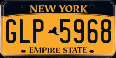 NY license plate GLP5968