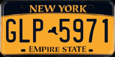 NY license plate GLP5971