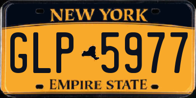 NY license plate GLP5977