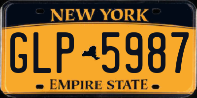 NY license plate GLP5987