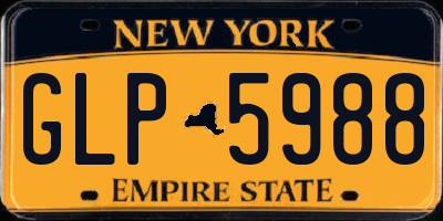 NY license plate GLP5988