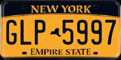 NY license plate GLP5997