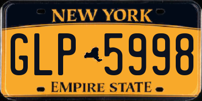 NY license plate GLP5998