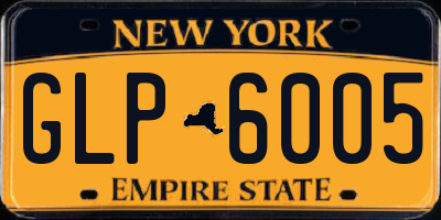 NY license plate GLP6005