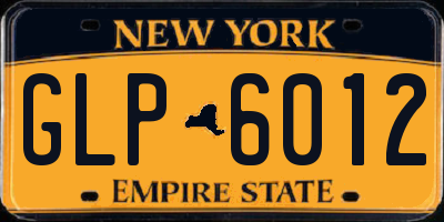 NY license plate GLP6012