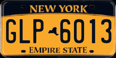 NY license plate GLP6013