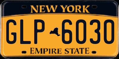 NY license plate GLP6030