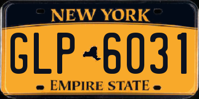 NY license plate GLP6031