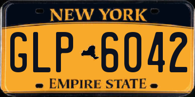 NY license plate GLP6042