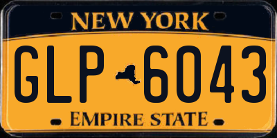NY license plate GLP6043