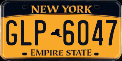 NY license plate GLP6047