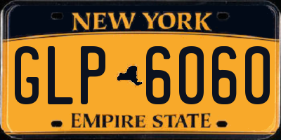 NY license plate GLP6060