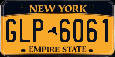 NY license plate GLP6061