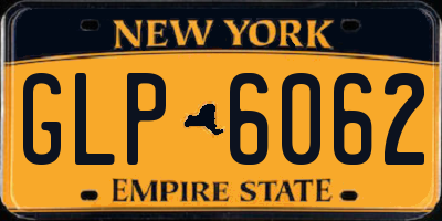 NY license plate GLP6062